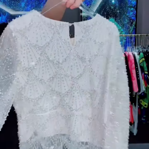 Dazzling Sequin and Bead Embellished Top