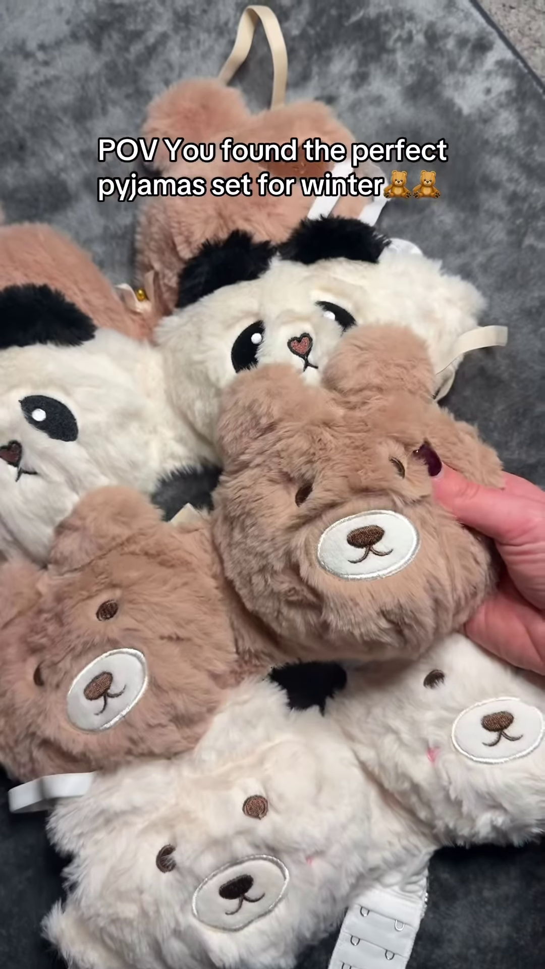 Ultra-Soft White Fleece Winter Pajama Set with 3D Teddy Bear Design and Ruffled Lounge Shorts - Image 4