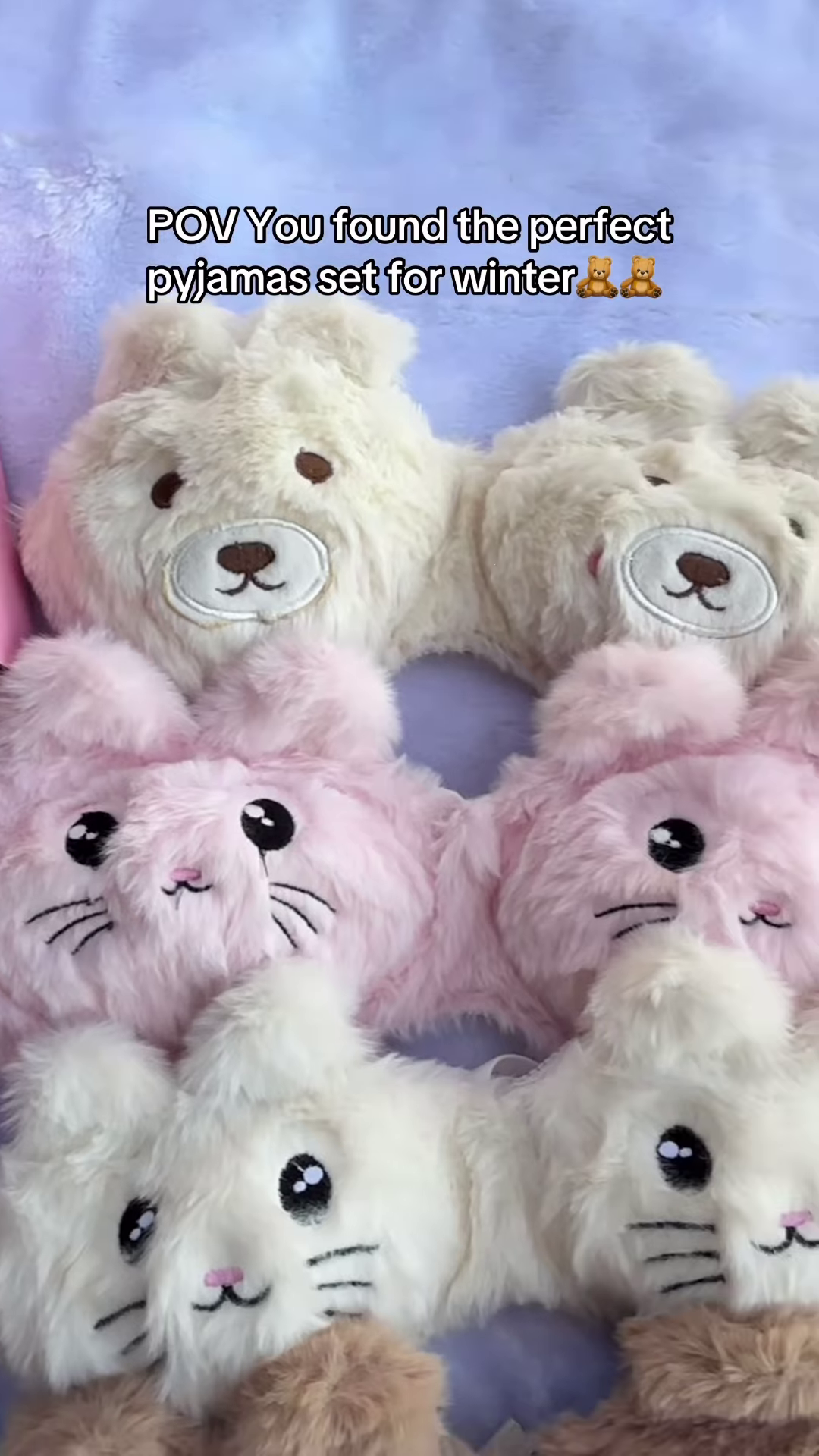 Ultra-Soft White Fleece Winter Pajama Set with 3D Teddy Bear Design and Ruffled Lounge Shorts - Image 3