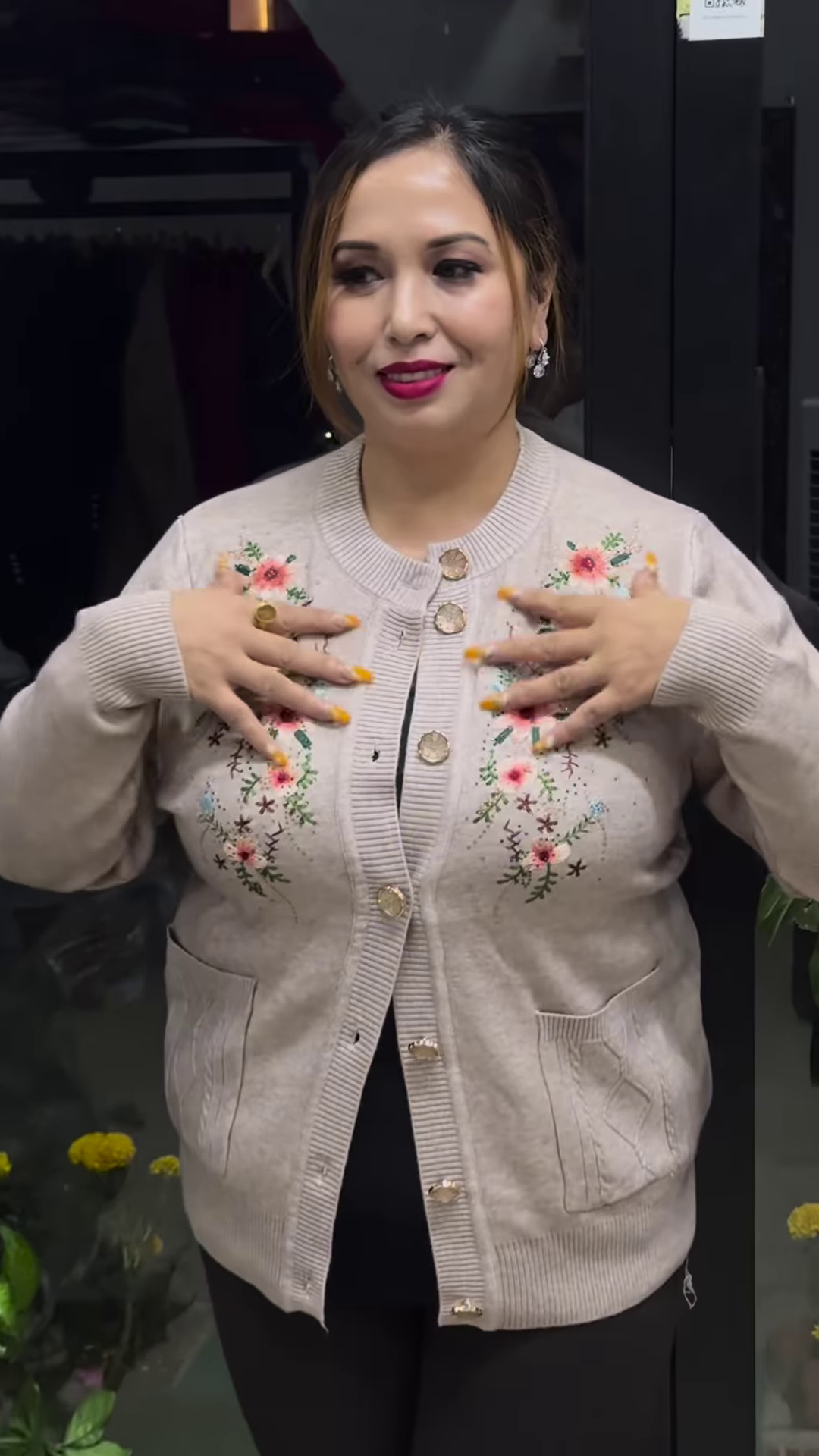 Embroidered Floral Cardigan – Elegant Warmth with Everyday Comfort 🌸🧥 - Image 6