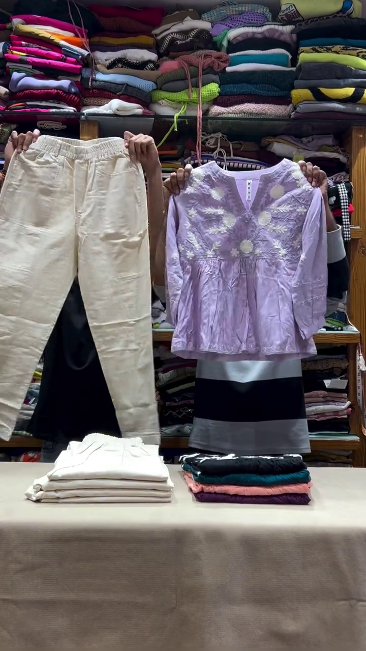 Embroidered Peplum Co‑ord Set – Effortless Ethnic Chic with All‑Day Comfort ✨� - Image 4