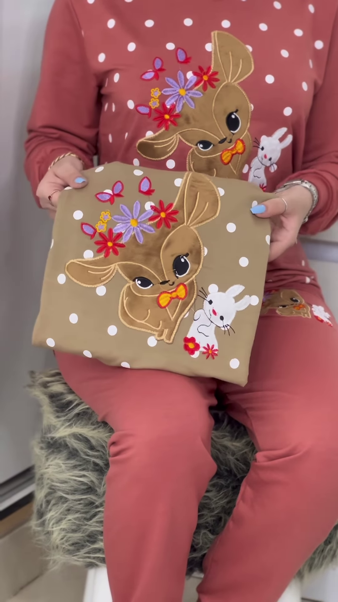 Polka Bunny Cozy Tracksuit – Cute Embroidery, Soft Warmth, All‑Day Comfort 🐰 - Image 6