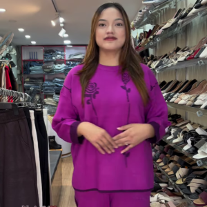 Floral Print Sweatshirt & Jogger Co-ord Set 🌸 Available in Light Pink, Purple & Black