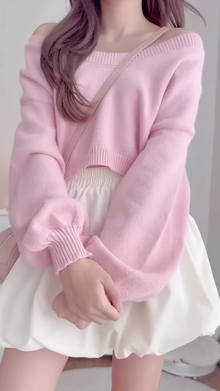 Pastel Knitwear Collection 🧶🎀 With Bow Buttons, Zip Charm & Ribbed Texture – Purple, Blue & Pink Variants - Image 6