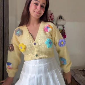 Playful Embroidered Knit Cardigans π§Άππ β Cherry, Rainbow & Floral Variants