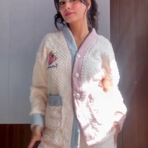 Plush & Fuzzy Co-ord Sets π§ΈβοΈ With Embroidery & Pastel Charm β Blue, Strawberry & Dog Variants