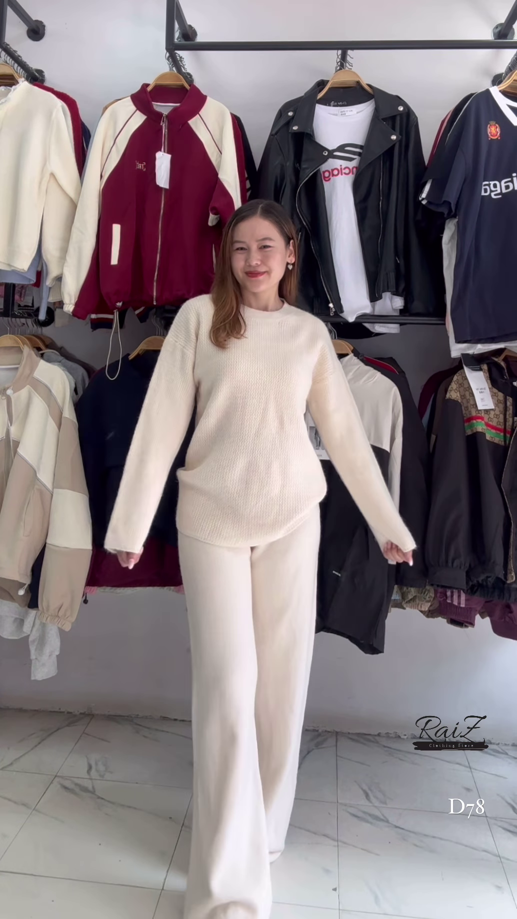 Knit Co-ord Sets 🧶🌾 With Sweater & Wide-Leg Pants – Yellow, Mustard & Brown Variants - Image 4