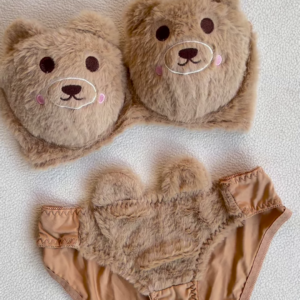 Teddy-Inspired Plushwear ๐งธ๐ With Embroidered Faces & Furry Textures โ Novelty Set + Display Props