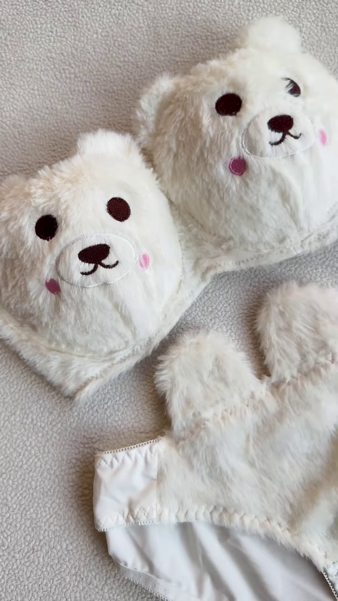 Teddy-Inspired Plushwear 🧸💕 With Embroidered Faces & Furry Textures – Novelty Set + Display Props - Image 4