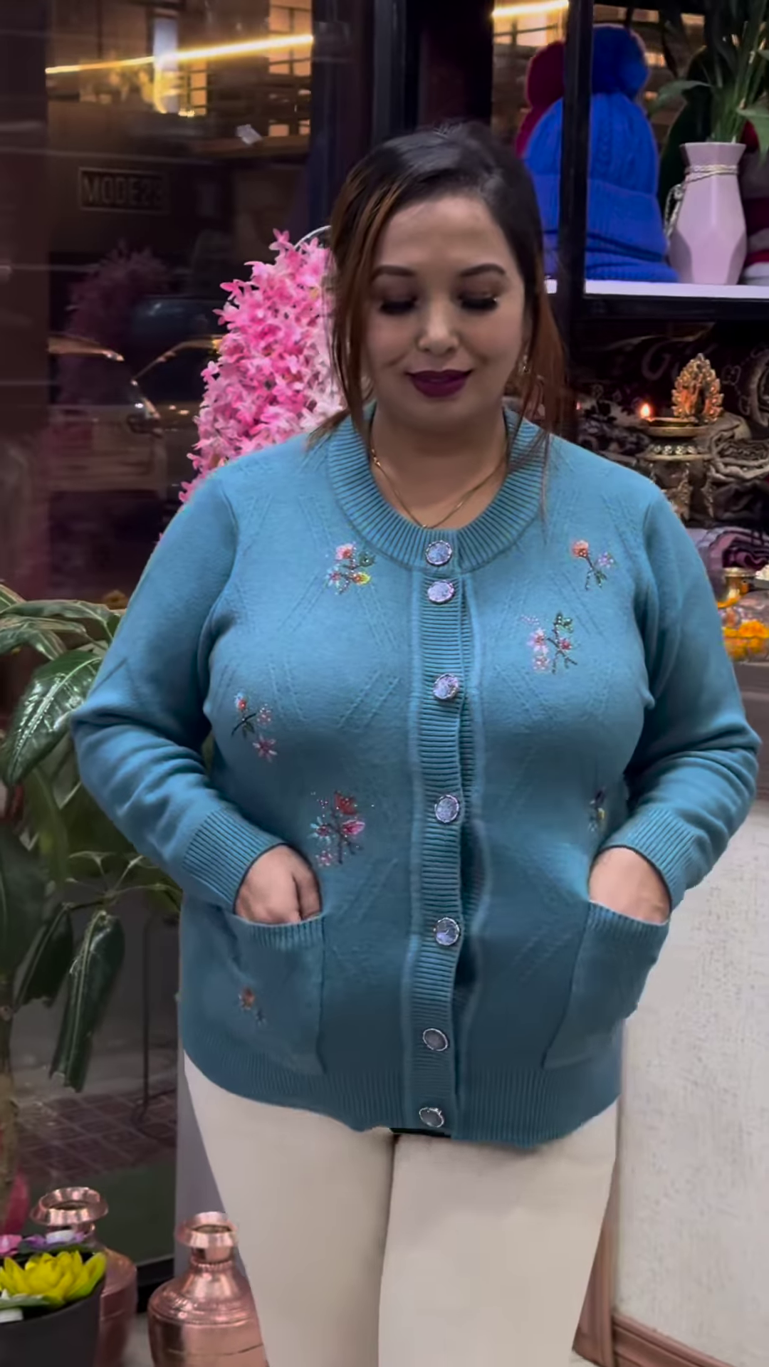 Embroidered Knit Cardigans π§₯πΈ β Available in 10 Vibrant Colors with Floral & Textured Detailing