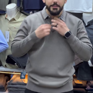 TAUPE LONG-SLEEVE CASUAL SHIRT