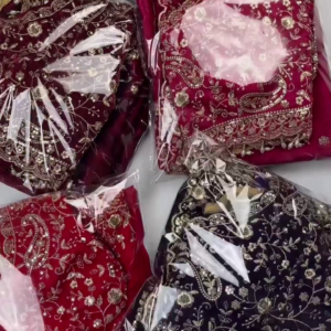 Luxury Heavy Embroidered Velvet Dupatta – Royal Collection