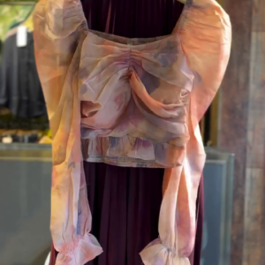 Wine Purple Pleated Midi Skirt with Statement Crystal Belt – Chic Western Wear Edition