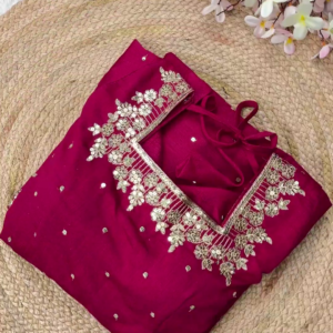 Grand Fuchsia Pink Anarkali with Floral Zari Artistry