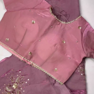 Luminous Shimmer Silk Saree with Hand-Embroidered Floral Zari Butta