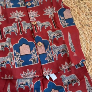 Traditional Hand Block Printed Jabla Set for Babies – 100% Cotton | Available in 10 Colors
