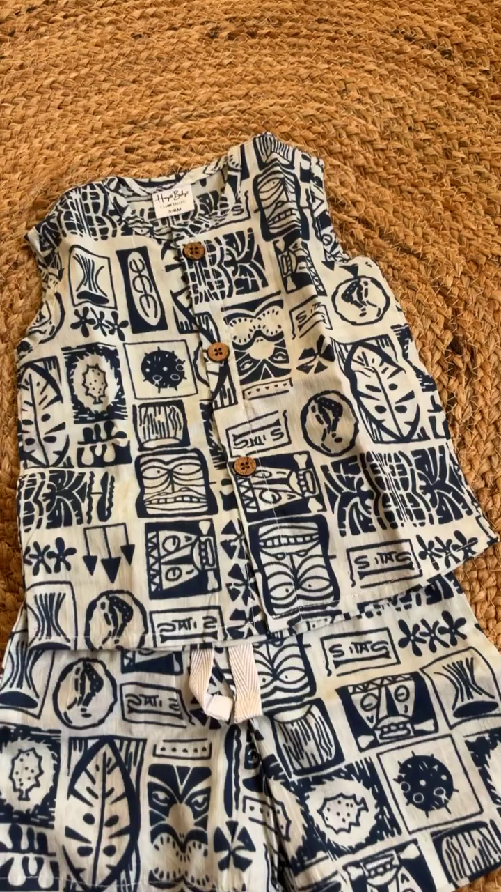 Traditional Hand Block Printed Jabla Set for Babies – 100% Cotton | Available in 10 Colors - Image 7