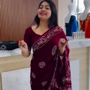 Elegant Maroon Bandhani Print Saree – Classic Rajasthani Charm in a Modern Drape