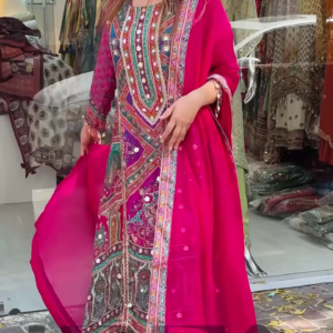 Luxury Embroidered Festive Suit for Women – Teal Green & Multicolor Traditional Kurta with Intricate Detailing