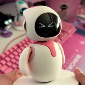Cute AI Companion Robot – Interactive Smart Desktop Toy with LED Facial Expressions