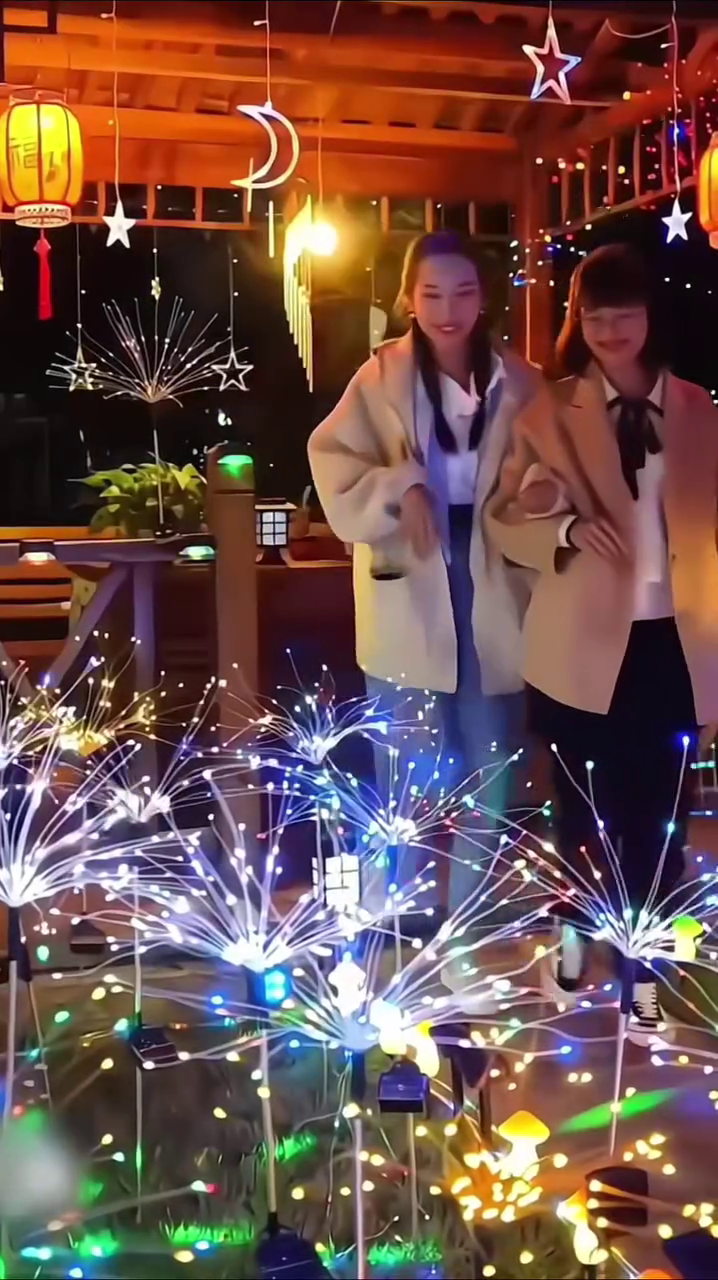 "Starburst LED Firework Light - Multi-Color Fiber Optic Lamp for Home Decor and Celebrations"