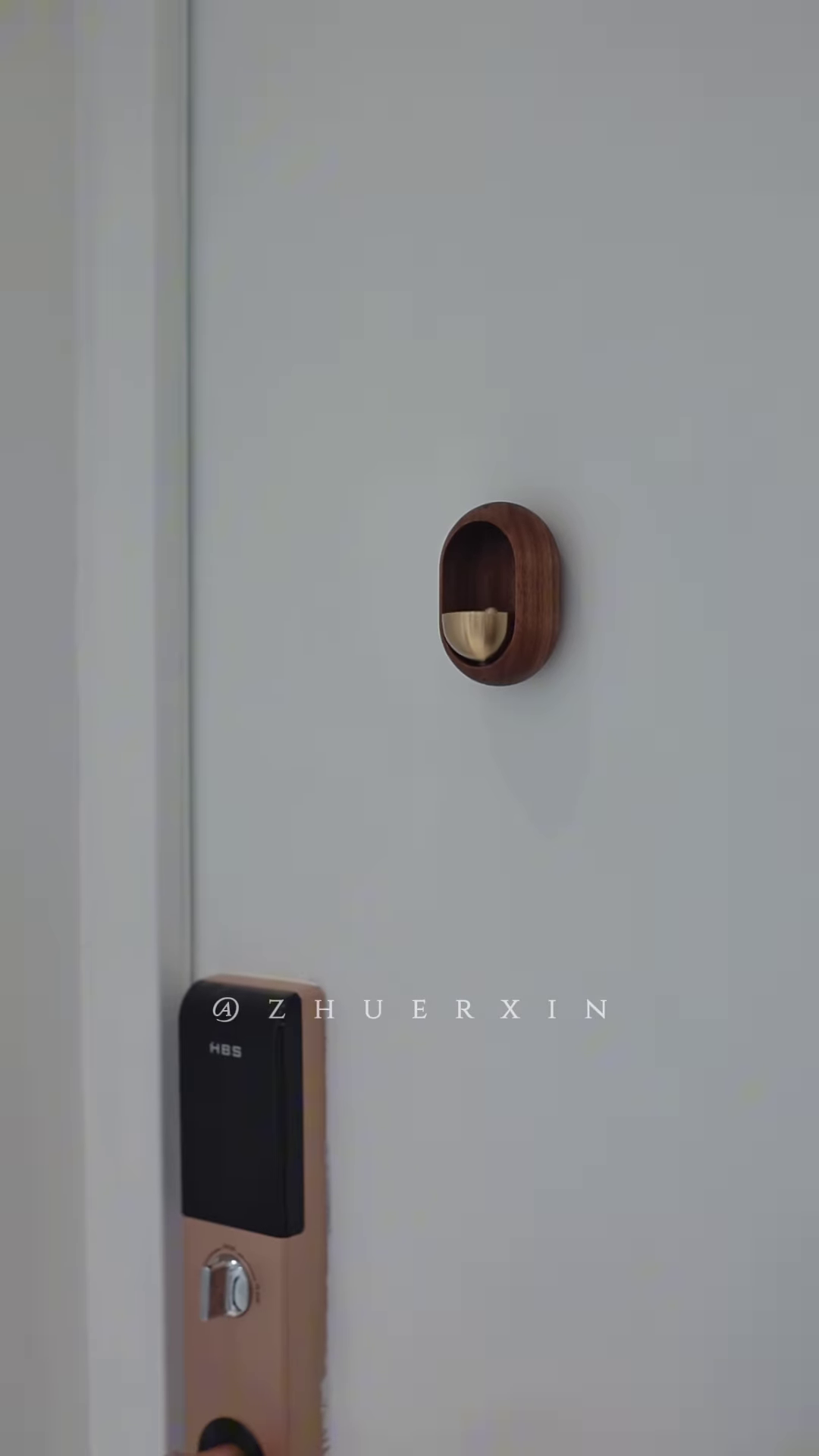 "Handcrafted Walnut Meditation Bell - Minimalist Wooden Chime with Brass Striker for Mindfulness Practice" - Image 2