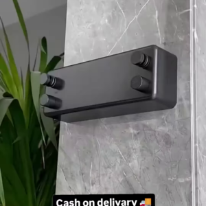 Magenta Wall-Mounted Toiletry Dispenser: Modern Bathroom Organizer for Shampoo and Body Wash