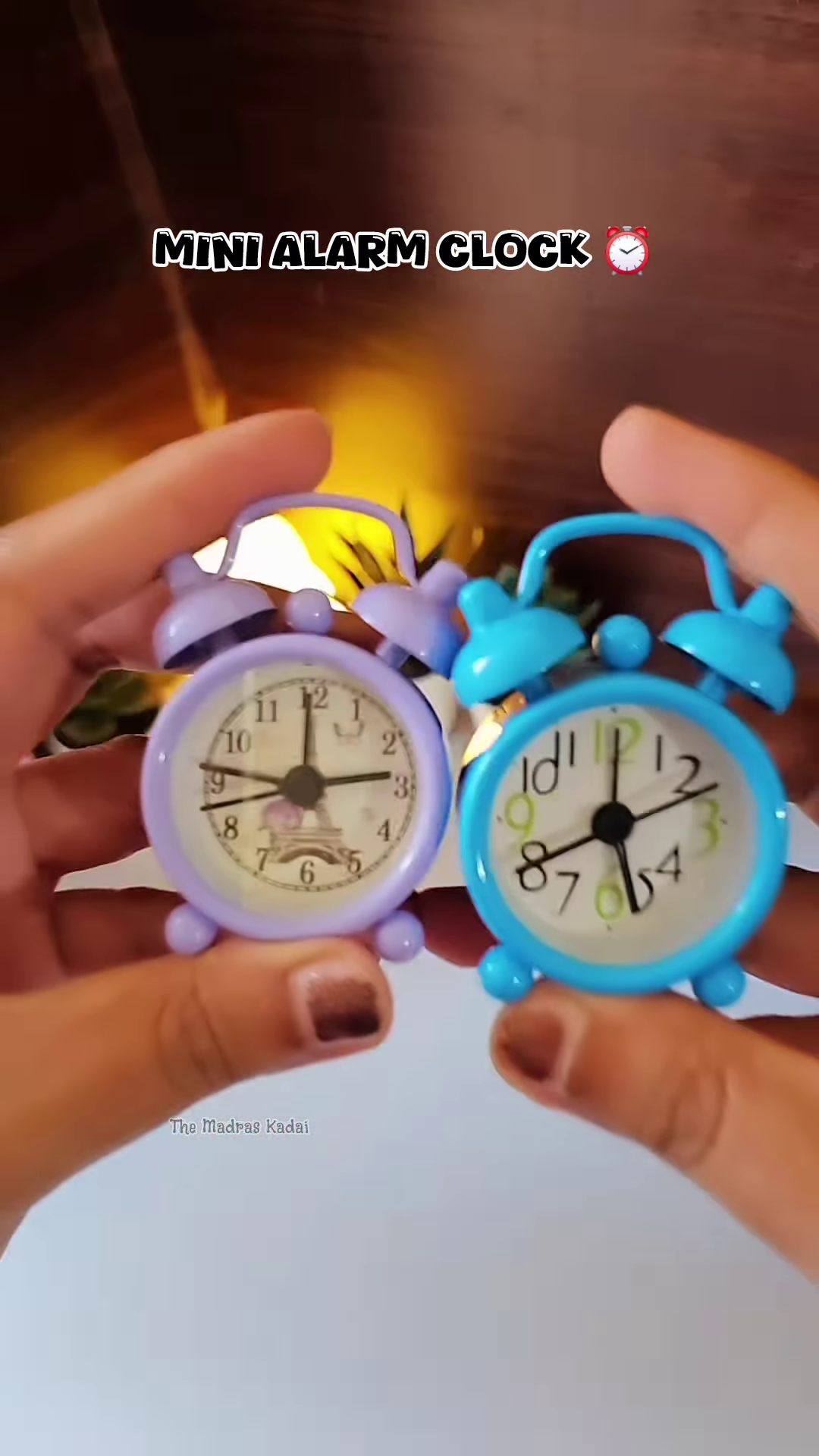 Mini Twin Bell Alarm Clock – Cute & Colorful Desktop Timepiece - Image 3