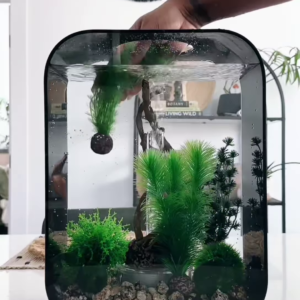 LED Vanity Mirror with Rotating Organizer – Touch Sensor & 360° Storage