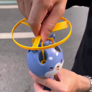 Flying Bubble Launcher Toy – Cute Animal Design with Rotating Propeller