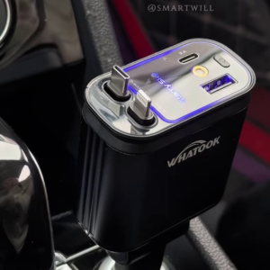WHTOOK Car Power Splitter with USB & Type-C Ports – Multi-Device Car Charger Adapter