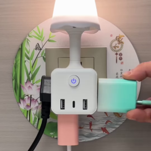 🌟 3-in-1 Smart Wall Socket Extension with USB & Night Light – The Ultimate Power Hub for Modern Homes!