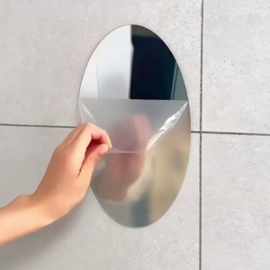 🪞 Peel & Stick Acrylic Mirror Sticker – Sleek, Safe, Stylish! ✨🏡
