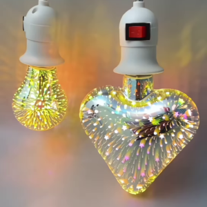 Decorative 3D Effect LED Light Bulbs - Unique Patterned Lighting for Ambient Decor