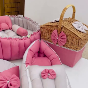 Coordinated Baby Lounger, Sleeping Bag, and Hanging Cradle Set - Soft and Comfortable for Infants