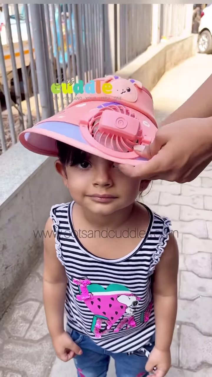 Kids' Sun Visor Cap with Built-in Cooling Fan - Portable Summer Headwear - Image 2