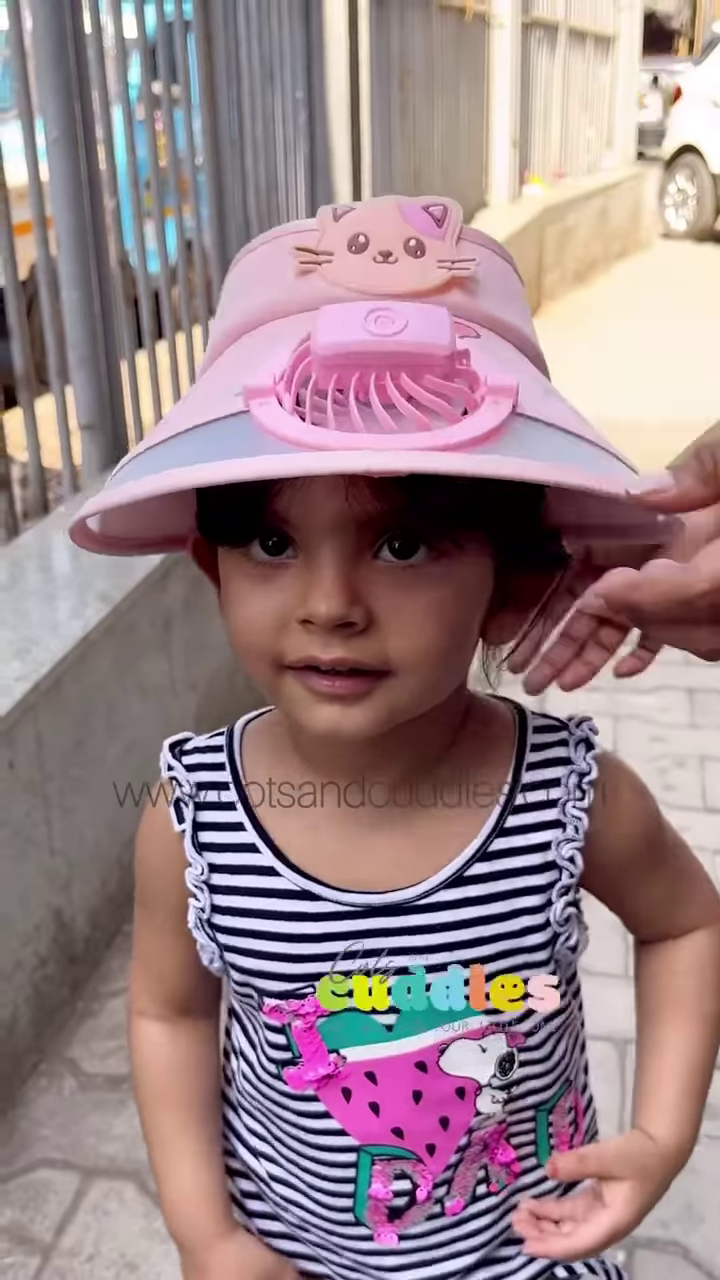 Kids' Sun Visor Cap with Built-in Cooling Fan - Portable Summer Headwear - Image 4