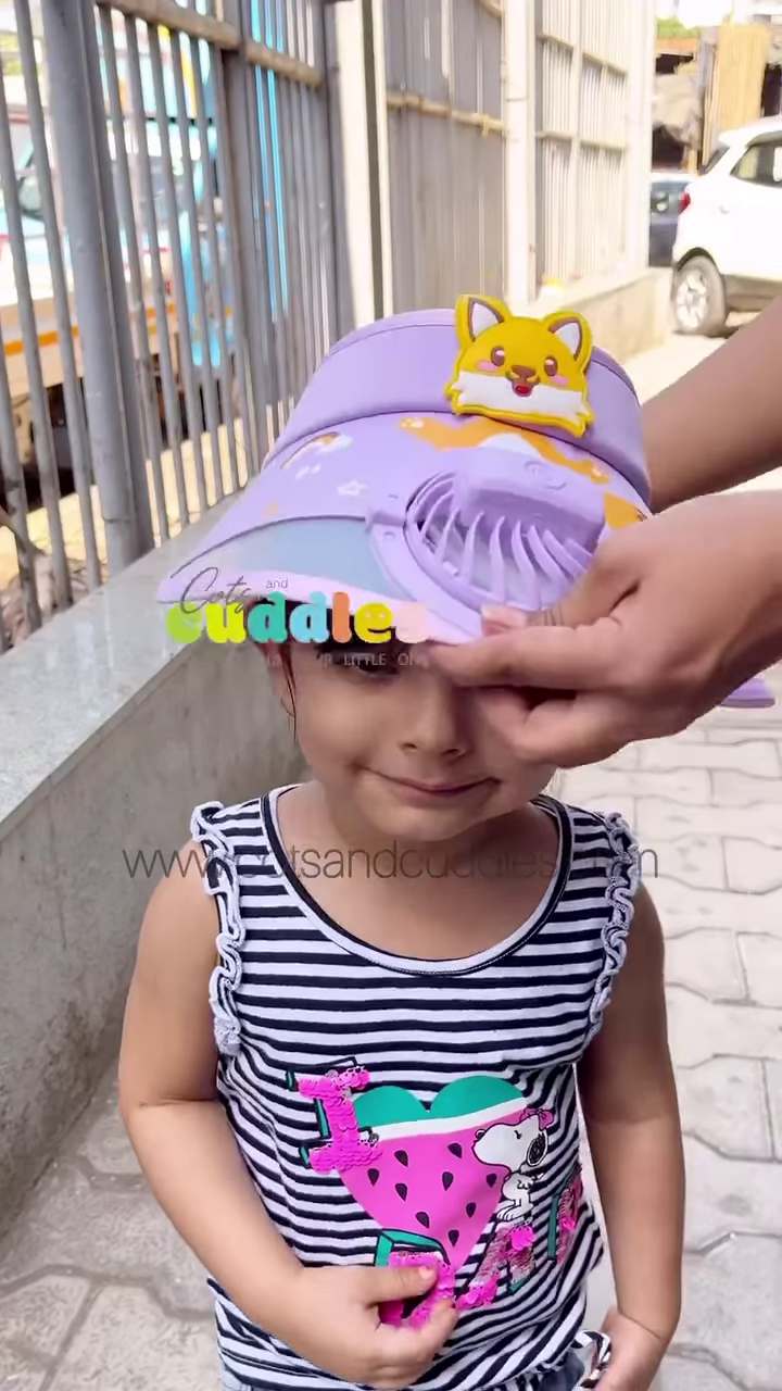 Kids' Sun Visor Cap with Built-in Cooling Fan - Portable Summer Headwear - Image 6