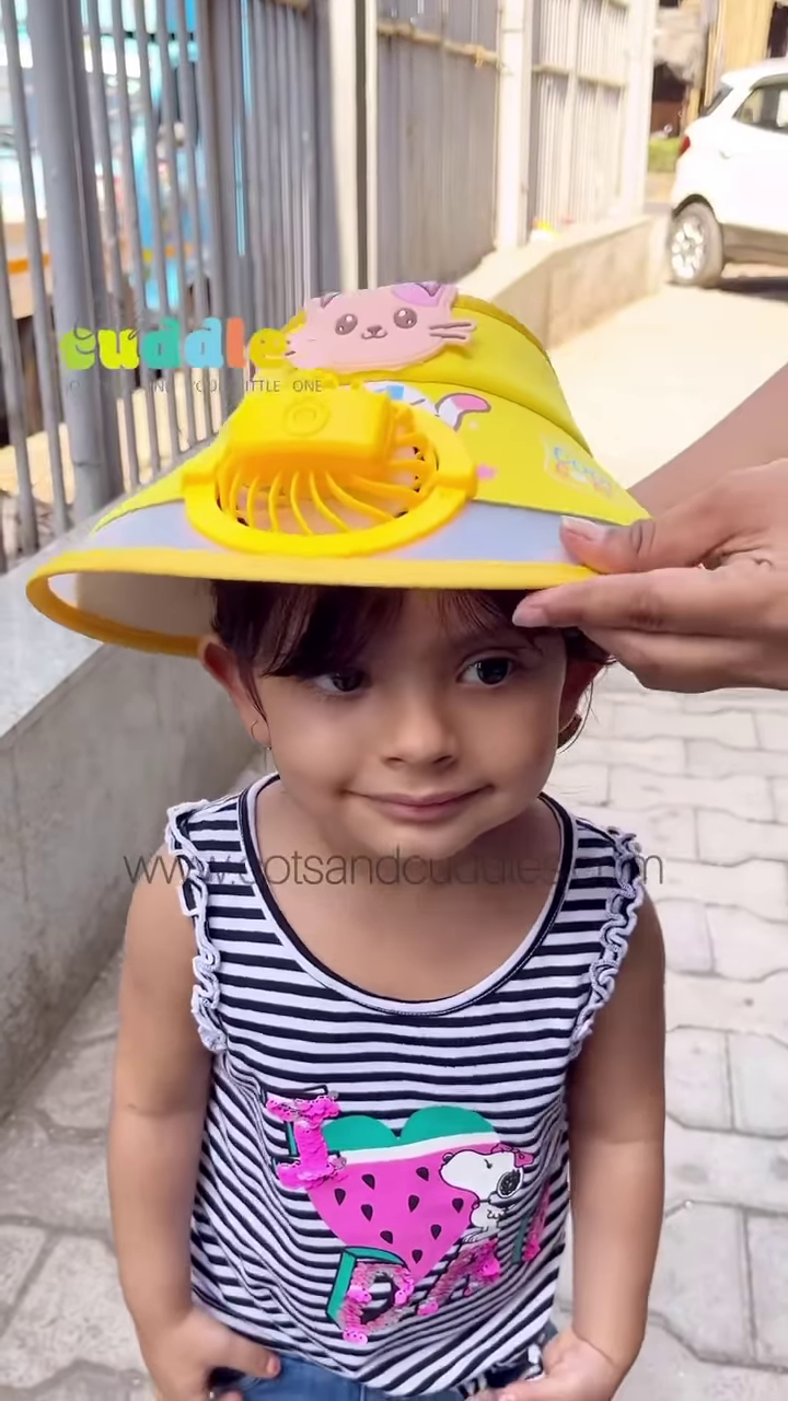 Kids' Sun Visor Cap with Built-in Cooling Fan - Portable Summer Headwear - Image 7