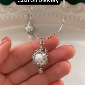 Elegant Silver-Toned Drop Earrings with Simulated Pearls and Crystal Accents