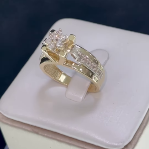 Engagement Ring with Diamond Accents