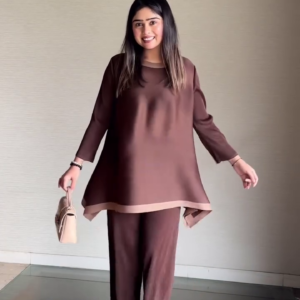 Elegant Women's Co-Ord Set – Loose Fit Top and Straight Pants | Available in 4 Colors