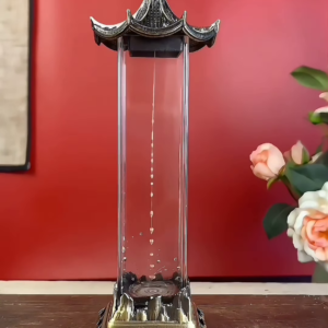 Tranquil Smoke Waterfall Incense Burner with Pagoda Design