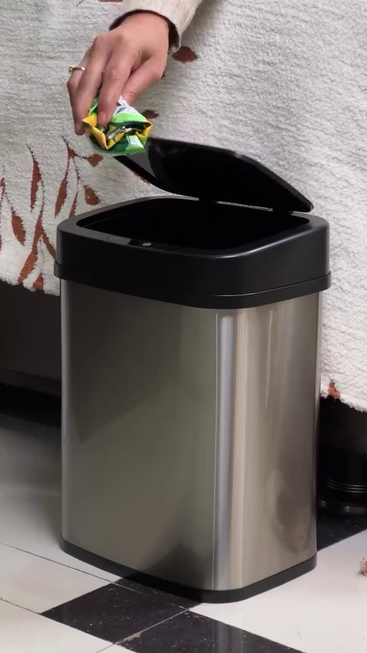 Automatic Touchless Sensor Trash Can for Hygienic Waste Disposal