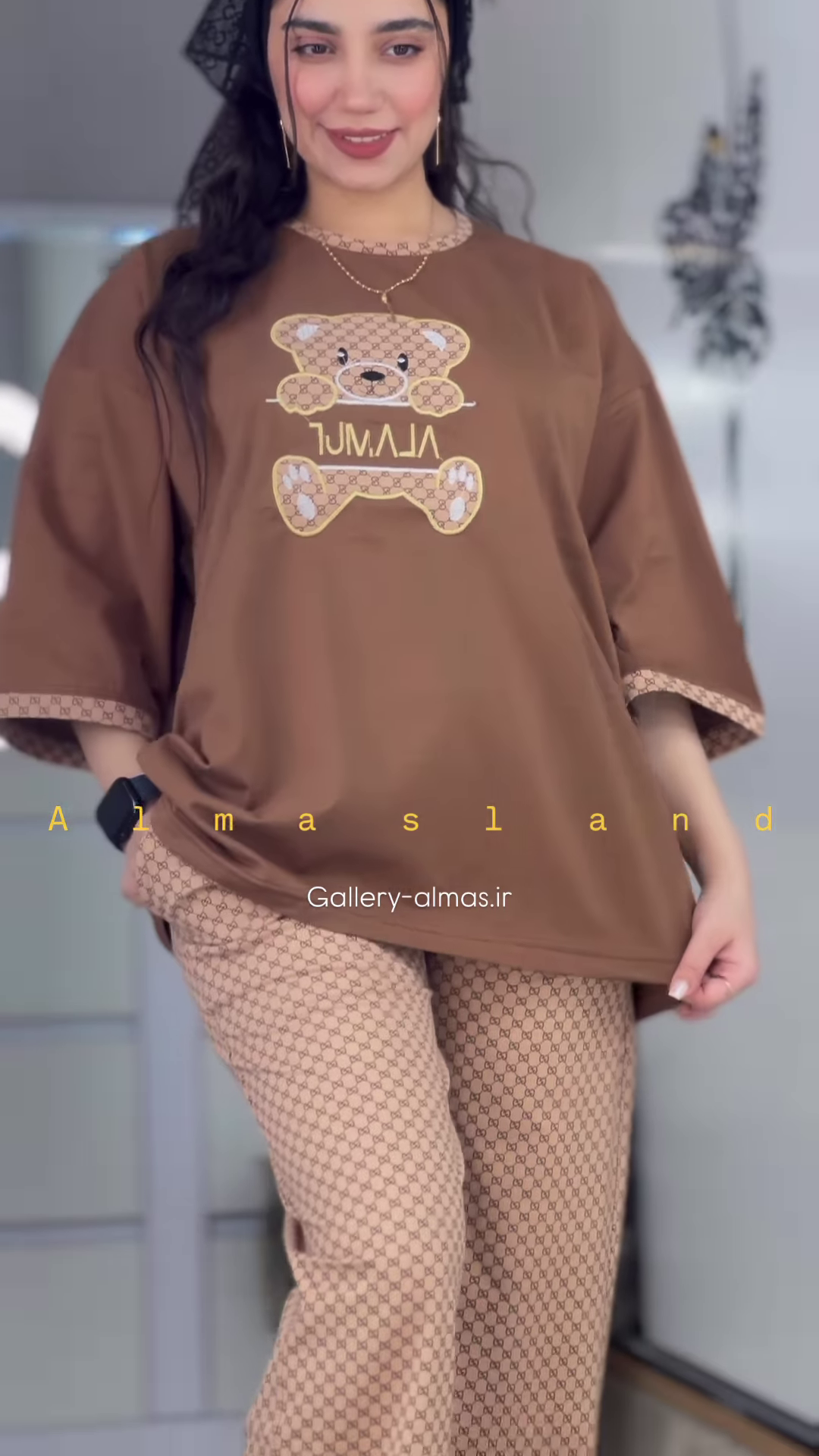 Cute Cartoon Graphic Long-Sleeved Pajama Top - Image 4