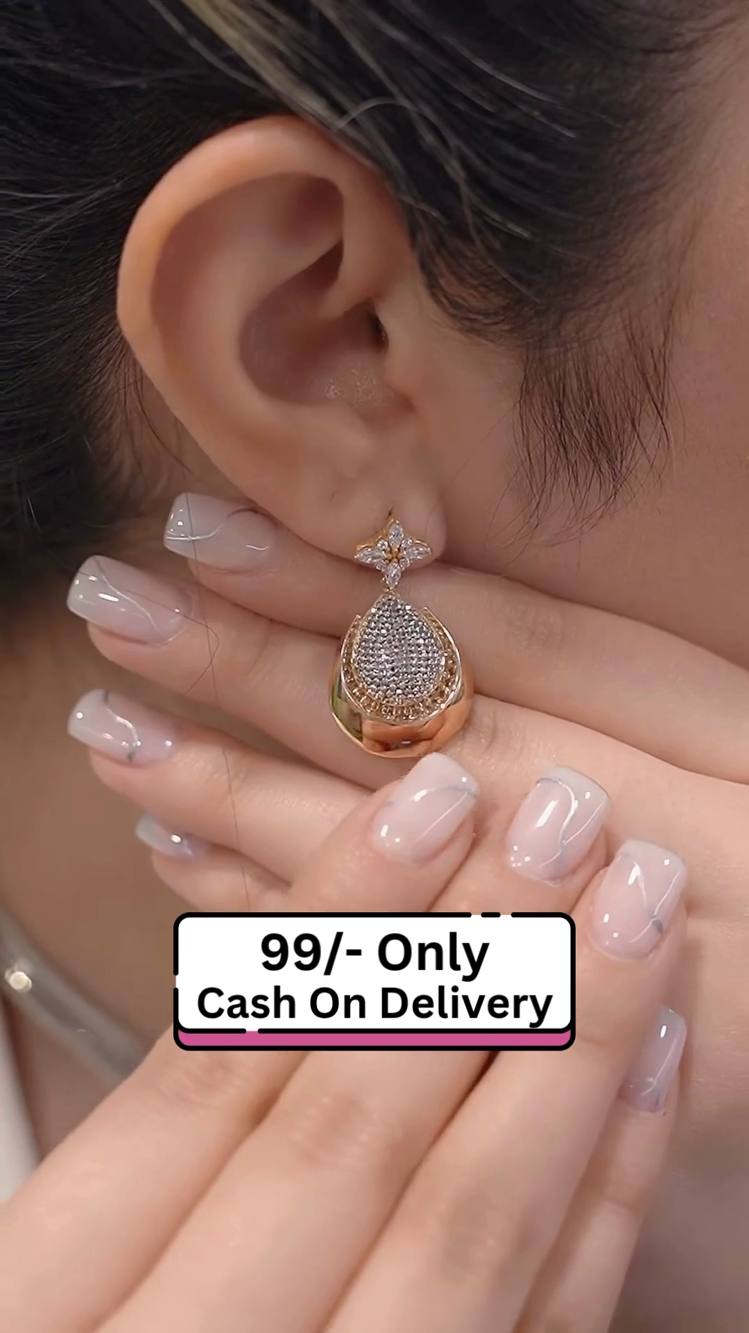 Elegant Dual-Tone Silver & Rose Gold Pendant Necklace Set for Women – Designer Choker-Style Jewelry for Special Occasions - Image 2