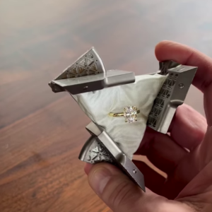 Elegant Gold-Toned Oval Ring Set with Stackable Bands