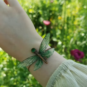 Enchanting Dragonfly Bracelet with Gemstone Detail