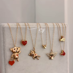 Elegant Gold-Toned Necklaces with Animal Pendants
