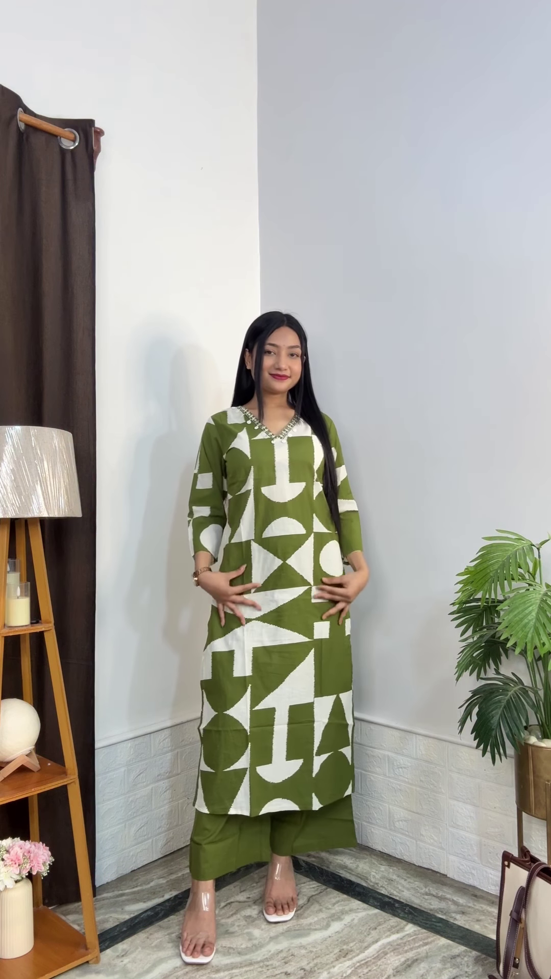 Artisanal Floral Kurta and Trouser Set Collection - Image 11